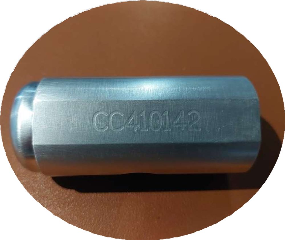 Engraved identification on a machined component