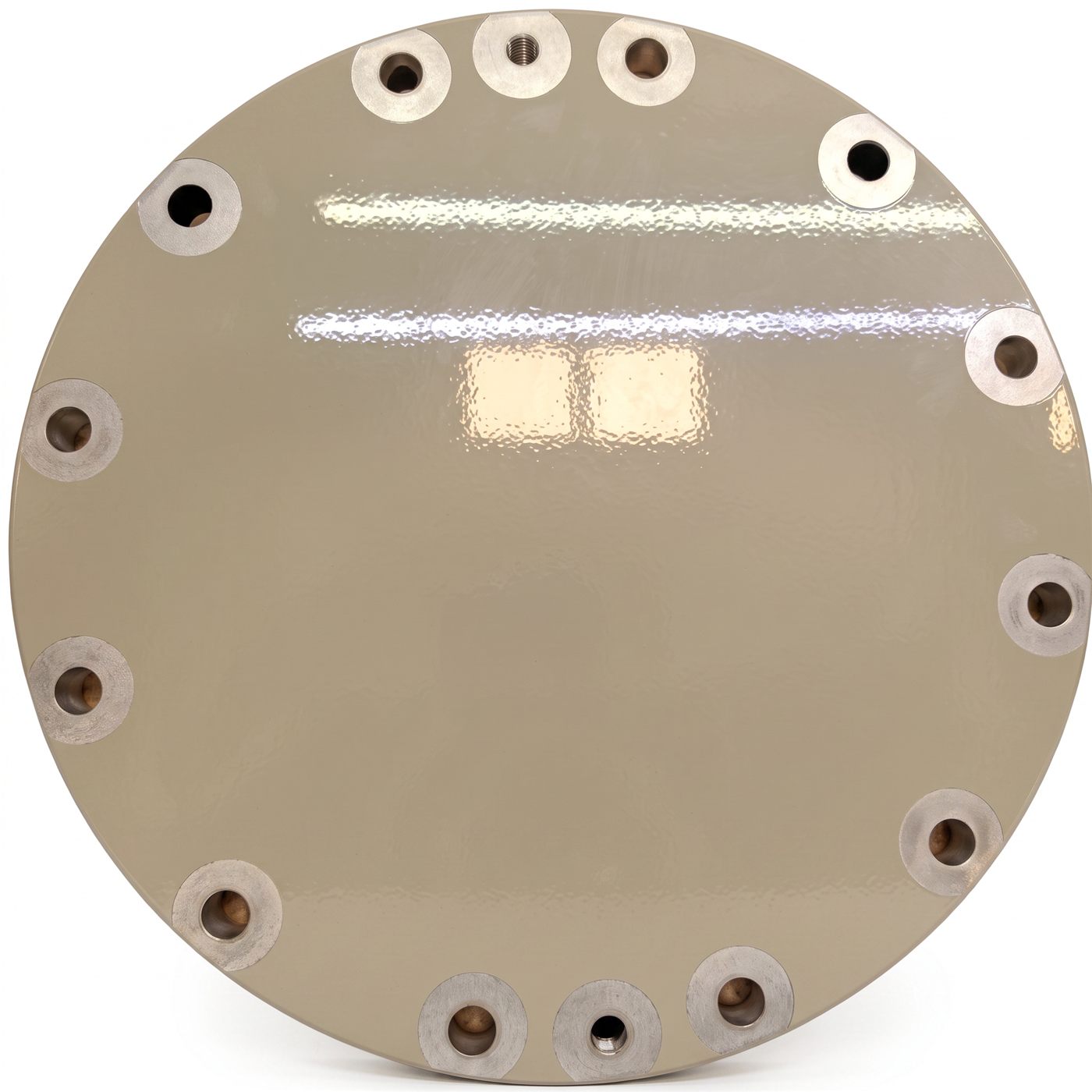 Painted aluminium flange, 470 mm diameter