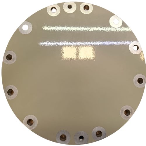 Painted aluminium flange, 470 mm diameter